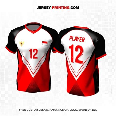 Jersey Badminton Putih Hitam Merah Olimpiade Tokyo Jersey