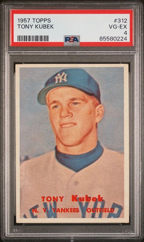 1957 Topps 312 Tony Kubek PSA 4 VG EX Rookie Card RC EBay