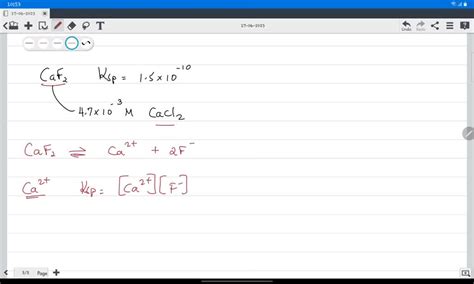 SOLVED The Ksp of CaF2 is 1 5Ã10 10 What is the molar solubility of