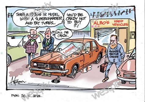 Dean Alston S Cartoon Albo S Used Cars Westpix