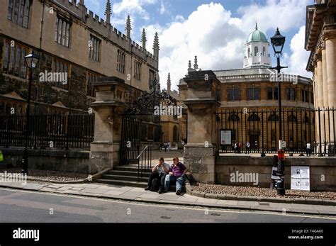 In A Small Square Of The Bodleian Library Sheldonian Theatre And The