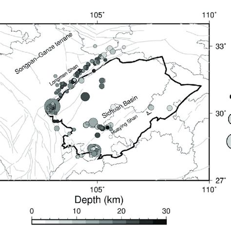 Map Showing Locations Of The 189 Earthquakes Used In This Study Along