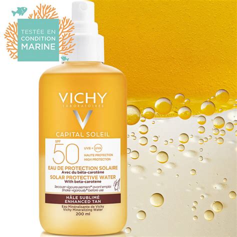 Eau de Protection Solaire Hâle Sublimé SPF50 VICHY chez Kalista Parfums