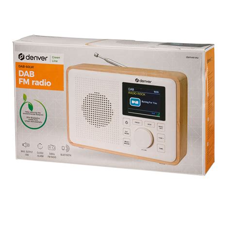 Denver DAB 60LW DAB Radio Bluetooth Lys træ 495 DKK