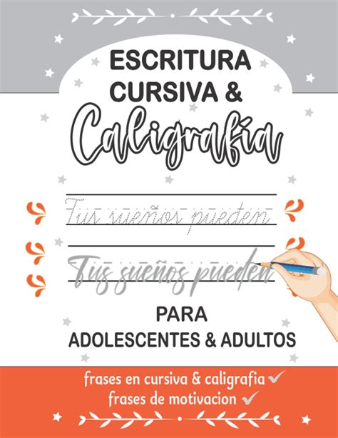 Buy Cuaderno De Escritura Cursiva Caligraf A Para Adolescentes Y