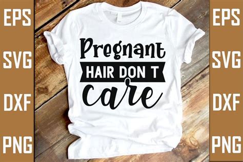 Pregnancy SVG Design Pregnant Hair Don Graphic By RJ Design Studio