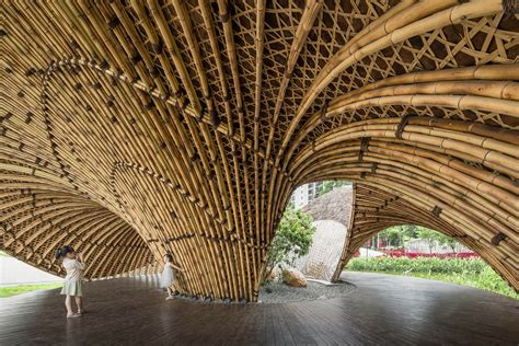 Atelier Cns Designs Swirling Bamboo Edifices At Flower Field Bamboo