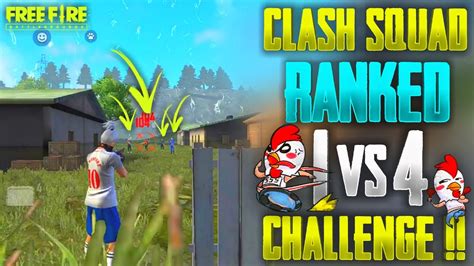 Clash Squad Ranked 1 Vs 4 Challenge My Hardest Game Tamil Free Fire Tricks Youtube