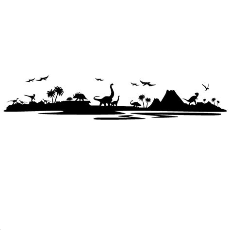 Dinosaur Landscape Assorted Dinosaurs Vinyl Wall Art Sticker Decal