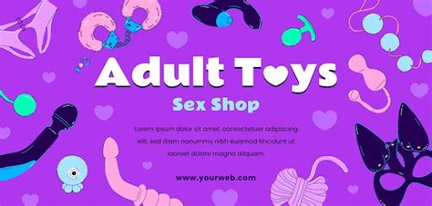 Free Vector Hand Drawn Sex Toys Horizontal Banner