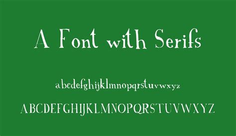 A Font With Serifs Font Font Tr