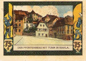 Banknote 75 Pfennig German Notgeld Kahla GrM 668 8a 5 6