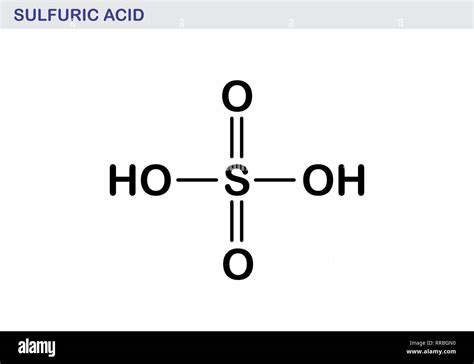 Illustration of the Sulfuric Acid molecular structure Stock Vector ...