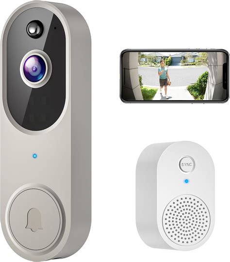 Sharkpop 1080p Smart Wireless Video Doorbell Camera Chime Ringer Included Ai Human Detection