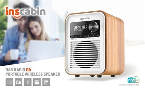 Inscabin D6 Portable DAB DAB FM Digital Radio Portable Wireless