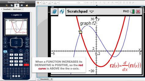 Ti Nspire Cx How To Plot The First And Second Derivative Functions