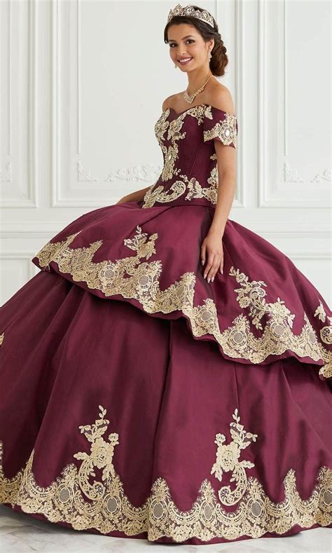 LA Glitter 24094 Off Shoulder Lace Up Back Ballgown Ball Gowns