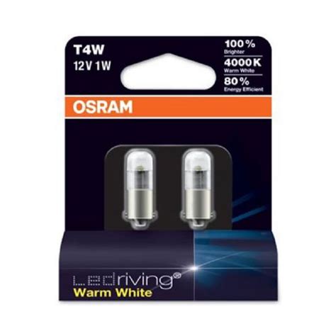 OSRAM LED T4W 12V 1W BA9s 4000K Enaa