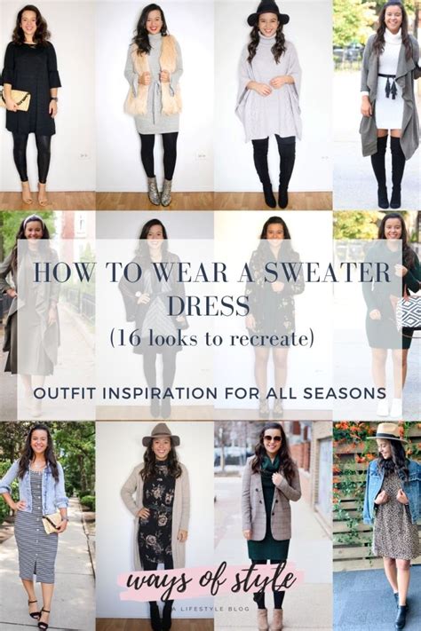 16 Stylish Ways To Wear A Sweater Dress In 2021 Ways Of Style