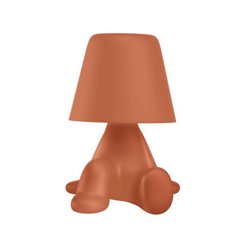 Qeeboo Lampada Da Tavolo Sweet Brothers Bob Terracotta Policarbonato