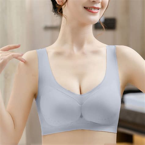 Asdoklhq Lingerie For Women Plus Size Bra Wire Free Underwear Onepiece Bra Everyday Underwear