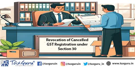 Revocation Of Cancelled GST Registration Under Section 30