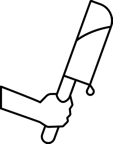 hand holding knife icon  black  art  vector art  vecteezy