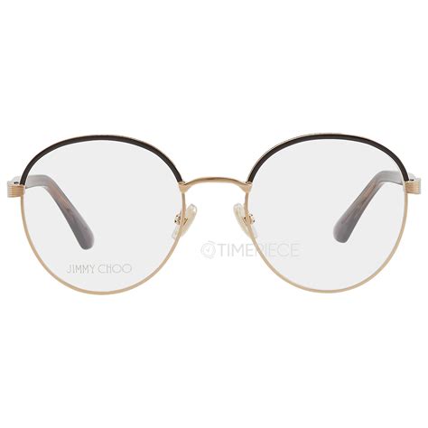 Jimmy Choo Ladies Gold Tone Square Eyeglass Frames Jc267 G0j5g0052