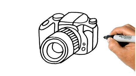 How To Draw A Camera Easy Step By Step Youtube