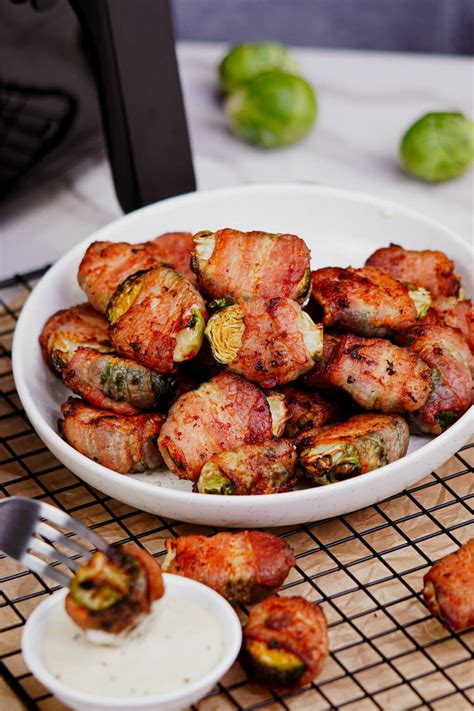 Best Bacon Wrapped Brussels Sprouts Air Fryer Recipe 🥓🤤