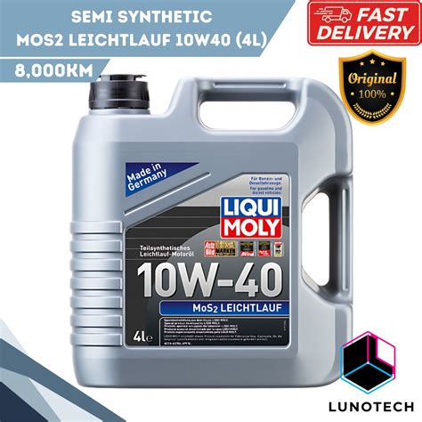 ORIGINAL LIQUI MOLY 10W40 Semi Synthetic Engine Oil MoS2 Leichtlauf