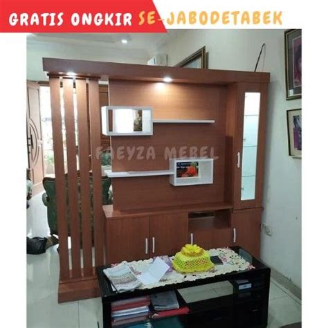 Lemari Tv Partisi Ruangan Sisi Minimalis Perabotan Rumah Di Carousell