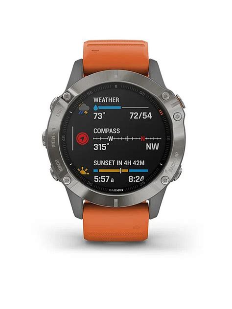 GARMIN GPS Sportuhr Fenix 6 Pro Sapphire Titan Grau