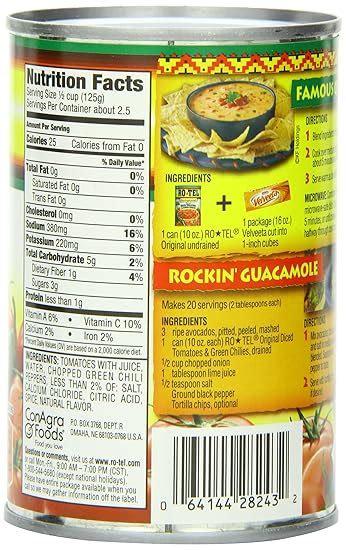 Rotel Nutrition Label Besto Blog