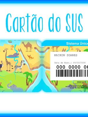 Cartão do sus mapa Compre Produtos Personalizados no Elo7