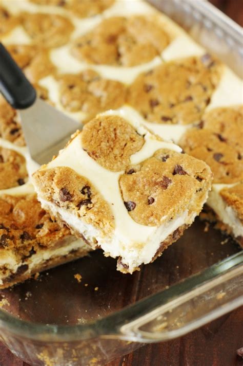 Chocolate Chip Cookie Cheesecake Bars The Kitchen Is My Playground