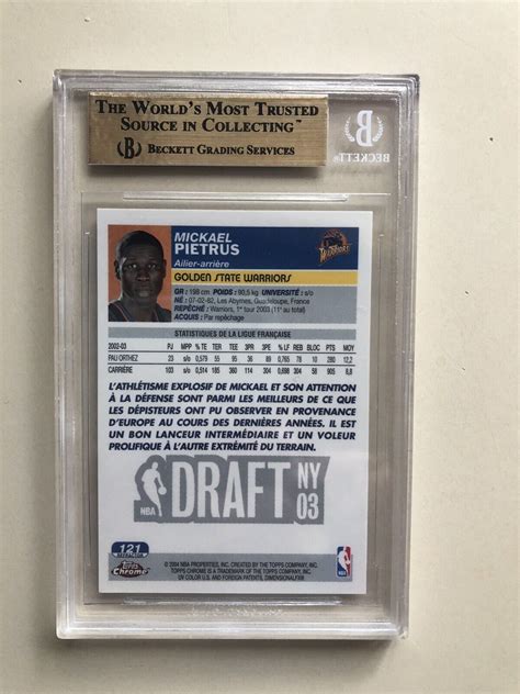 Topps Chrome Refractor B Michael Pietrus Rc Rookie Bgs