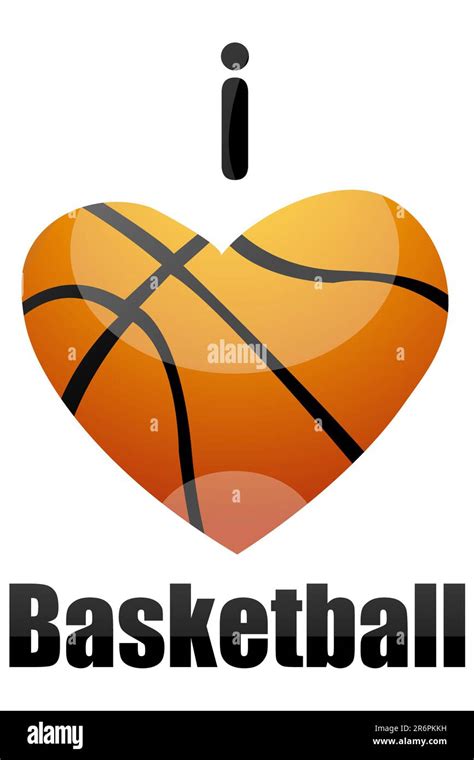 Illustration Of I Love Basketball Stock Vector Image And Art Alamy