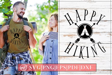 Happy Hiking Svg Design Cut File Camping Svg 735616 Cut Files