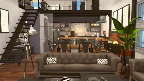 Industrial Loft Apartment Zenview Sims Speed Build Stop