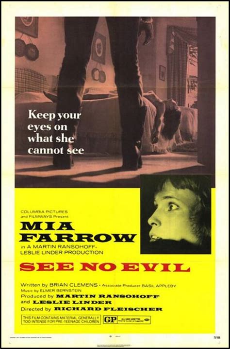 See No Evil Movie Poster (1971) | Great Movies