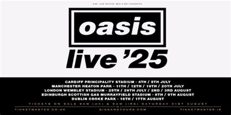 How To Win Oasis 2025 Concert Tickets Loquax Competitions