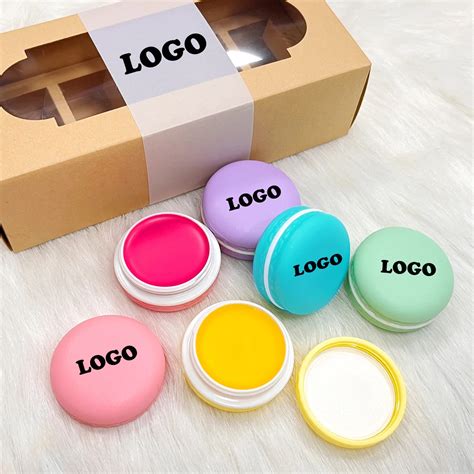 Cute Macaron Custom Logo Unique Lip Care Balm Cruelty Free Vegan