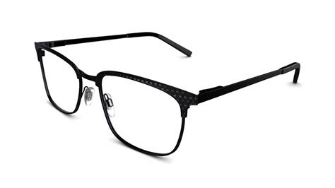 Specsavers Mens Glasses Carbon 13 Black Square Metal Stainless Steel Frame 299 Specsavers