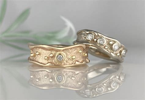 Ancient Sands Seashore Wedding Rings Jeanette Walker Jewellery