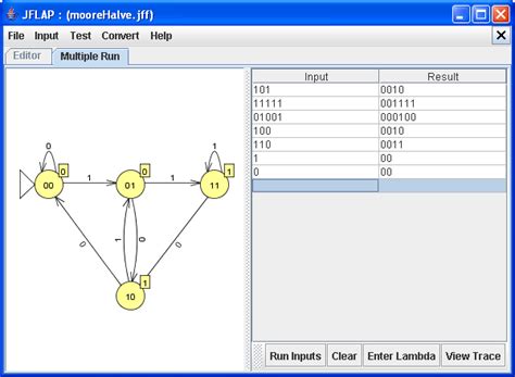 JFLAP: Moore Machine Examples