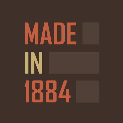 Made In 1884 Birthday Celebration For Those Born In The Year 1884