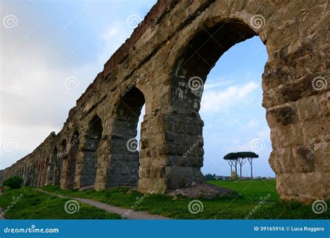 Roman Aqueduct Parco Degli Acquedotti Roma Stock Photo Image Of