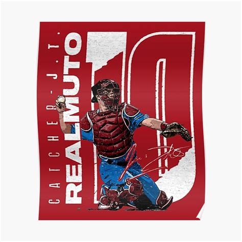 J T Realmuto Stretch Poster For Sale By Wardwilliam90 Redbubble