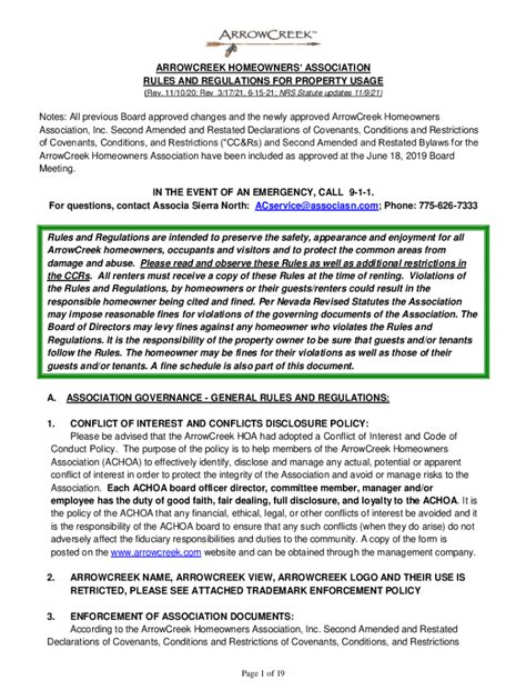 Fillable Online Rules And Regulations For Property Usage Fax Email